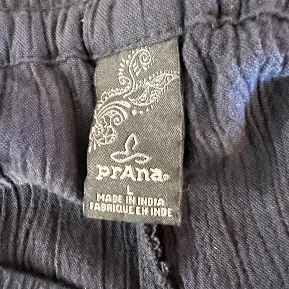 Prana Pants Women’s Black Tencel Gauze Cropped Drawstring Pull On Size Large - Picture 8 of 10
